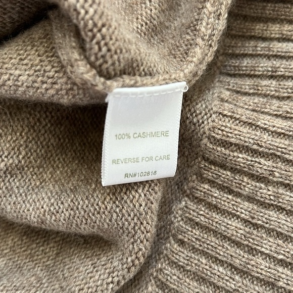 Garnet Hill 100% Cashmere Sweater Zip neck - Picture 6 of 6
